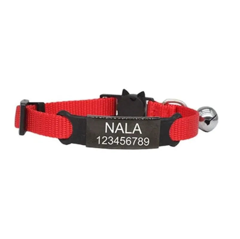 collier personnalisable pour chat rouge | Chic et Chat