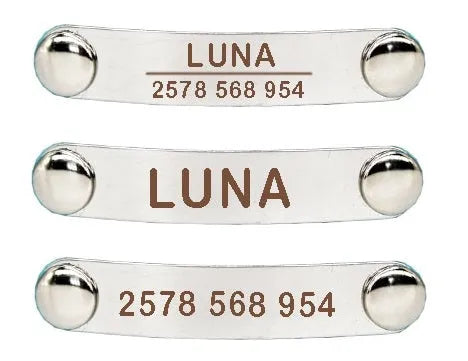 Silberne Namensschilder für das Halsband | Chic et Chat