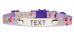 collier pour chat violet