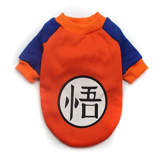 sweat pour chat dragon ball z orange