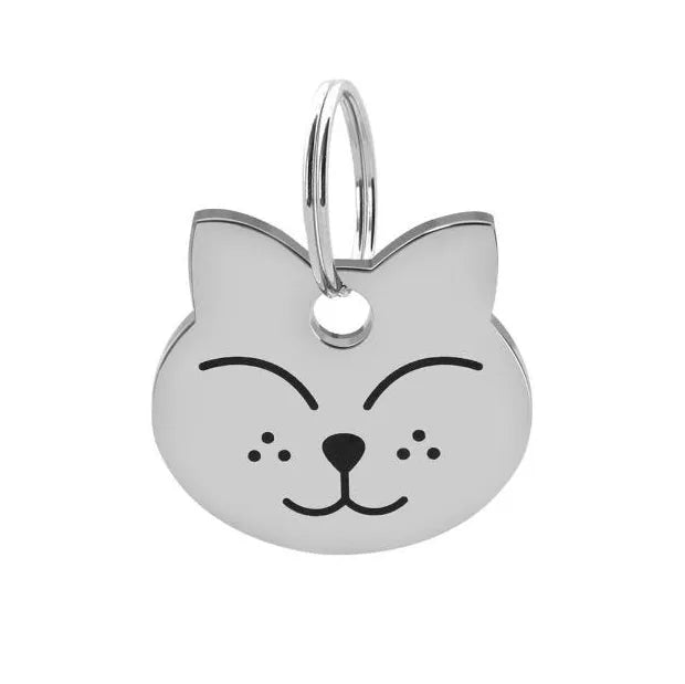 Katzenmarke mit Gravur, 6 lustige Motive