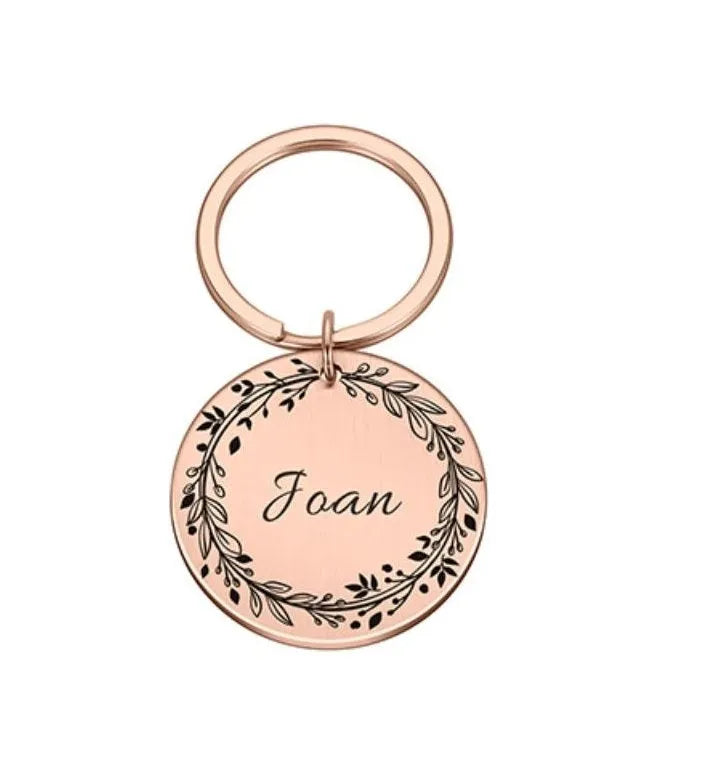 médaille rose pour chat à graver