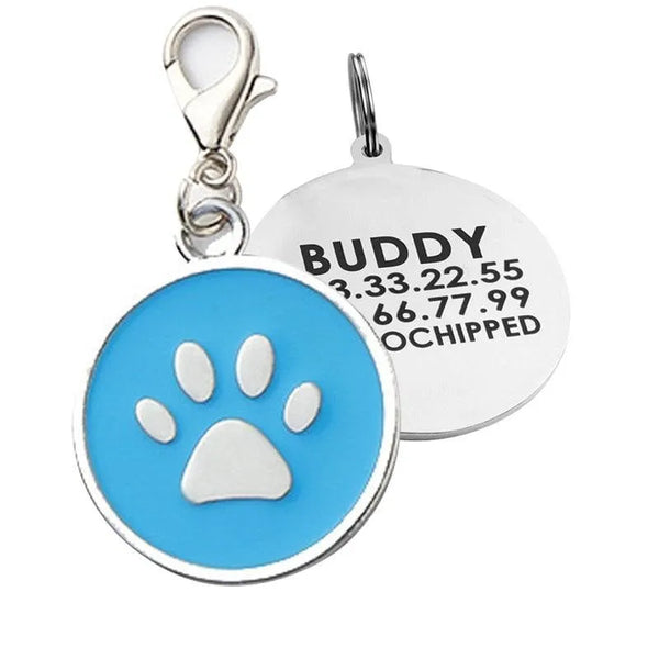 Chapa para gato de colores personalizada