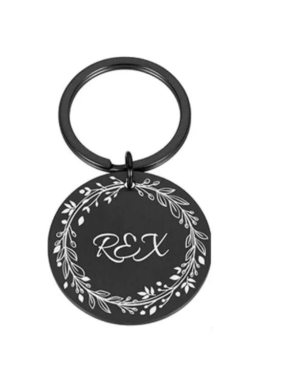 médaille gravée pour chat noir