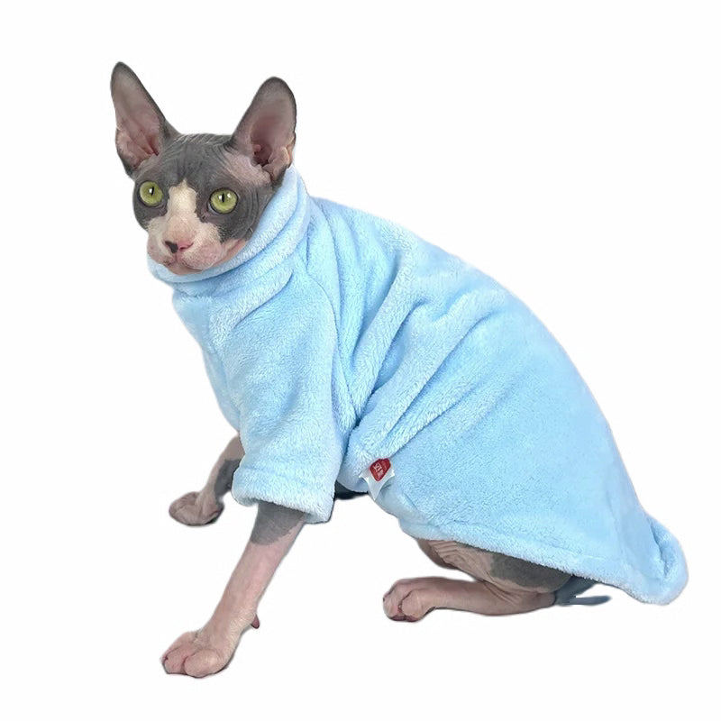 vêtement pour chat sphynx bleu