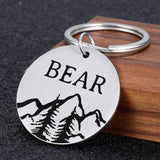 médaille gravée pour chat argent montagne