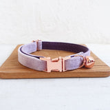 Collier personnalisé pour chat violet clair