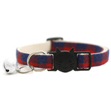 collier personnalisé pour chat bleu et rouge