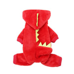 Costume pour chat de dinosaure rouge