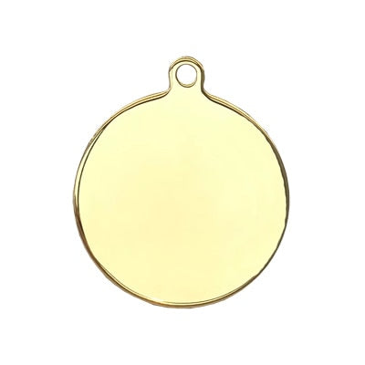 pendentif pour chat rond or