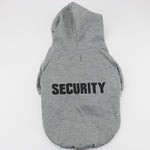 sweat à capuche pour chat security sécurité gris et noir