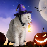 Chapeau sorcier pour chat Halloween