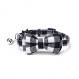 Collier noeud papillon pour chat noir blanc 2