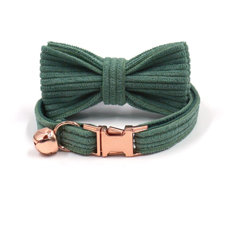 Collier vert pour chat personnalisé