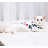 t shirt hawaii pour chat blanc