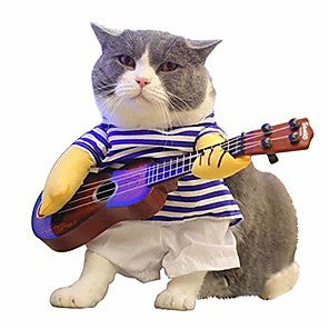 Costume pour chat guitare hilarant et confortable