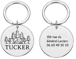 médaille gravée pour chat argent