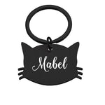 médaille personnalisable pour chat noire